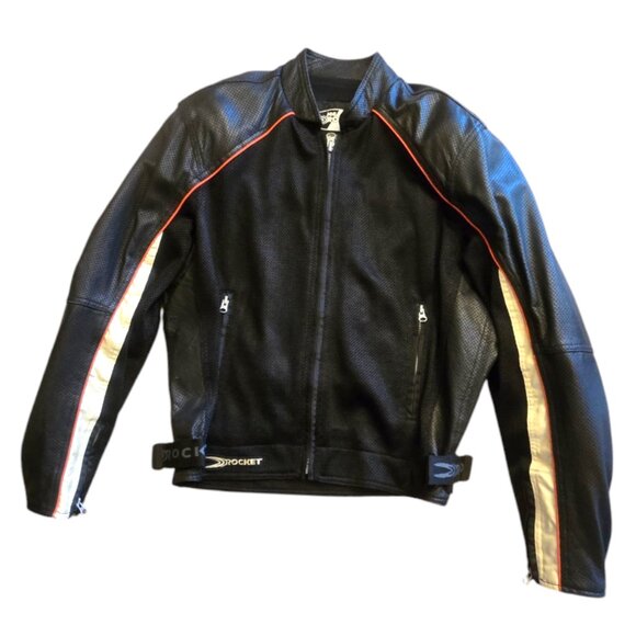 Summer LNWOT Motorcycle Touring Leather & Mesh JOE ROCKET Jacket sz Large - Picture 3 of 10